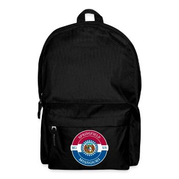 Springfield Missouri Flagge USA Souvenir Abzeichen - Rucksack - Schwarz - Vorne