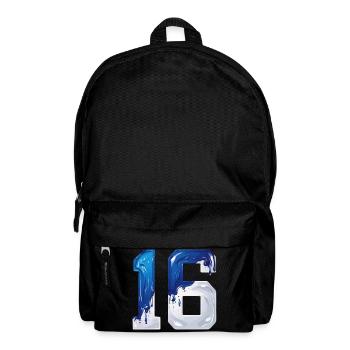 NO. 16 NUMBER 16 BLUE WHITE 16TH BIRTHDAY - Backpack - black - Front