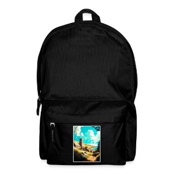 St. Agnes England Vintage Reiseposter Souvenir - Rucksack - Schwarz - Vorne