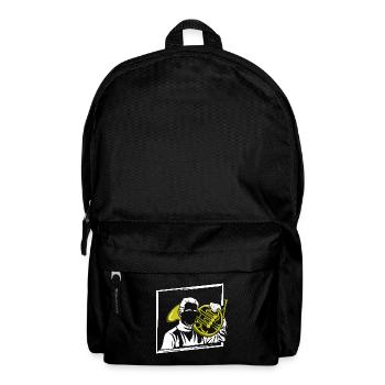 Festliches Waldhorn Blasmusik - Rucksack - Schwarz - Vorne