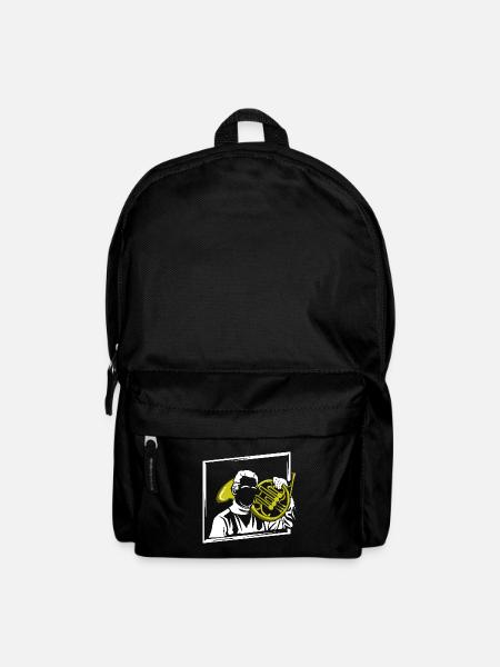 Festliches Waldhorn Blasmusik - Rucksack - Schwarz