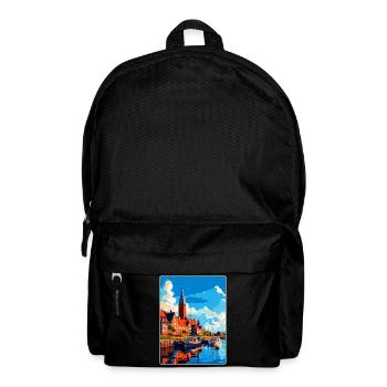 Halmstad Schweden Vintage Reiseplakat Souvenir WPA - Rucksack - Schwarz - Vorne