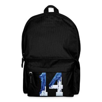 NR. 14 NUMMER 14 BLAU WEIß 14. GEBURTSTAG - Rucksack - Schwarz - Vorne