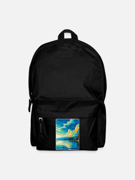 Bodensee Deutschland Österreich Schweiz Poster - Rucksack - Schwarz