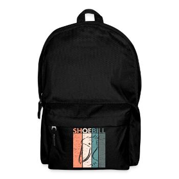 Retro Schuhschnabel Storch Walfischkopf Vogelbeoba - Rucksack - Schwarz - Vorne