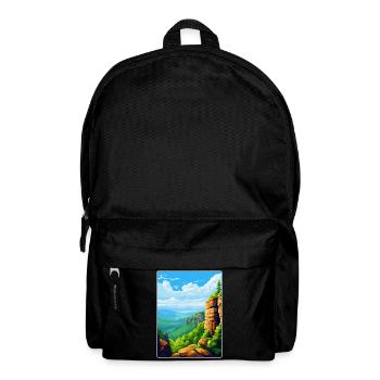 Elbe Sandstone Mountains Germany Travel Poster WPA - Backpack - black - Front