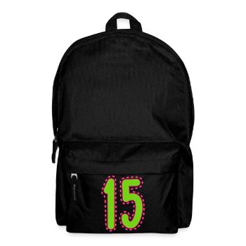 15. 15 JAHRE. 15. JAHRESTAG. 15-JÄHRIGES JUBILÄUM. - Rucksack - Schwarz - Vorne