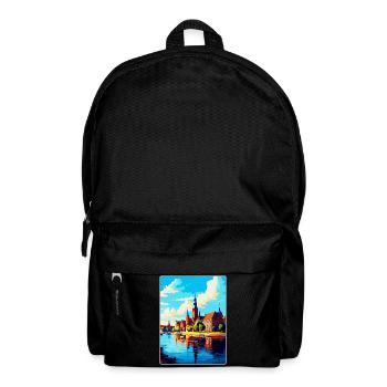 Szczecin Poland Vintage Travel Poster Souvenir WPA - Backpack - black - Front