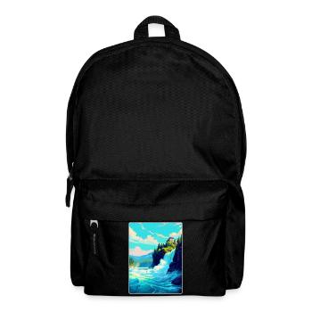 Rheinfall Schweiz Vintage Reiseplakat WPA - Rucksack - Schwarz - Vorne