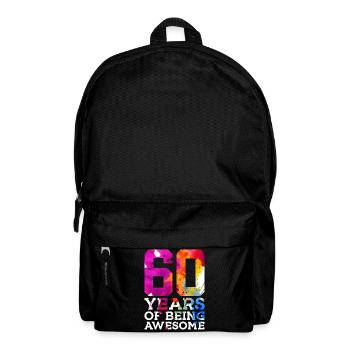 60 YEARS OF BEING AWESOME 60. GEBURTSTAG - Rucksack - Schwarz - Vorne