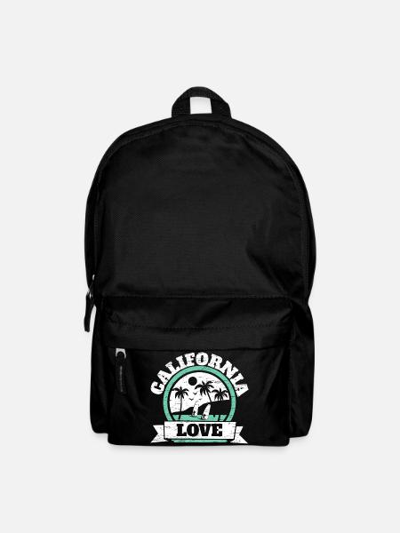 California Love USA Staat Amerika Kalifornierin - Rucksack - Schwarz