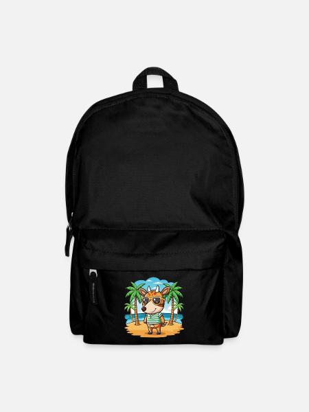 Okapi Lustige Cartoon Sommer Strand Sonnenbrille - Rucksack - Schwarz