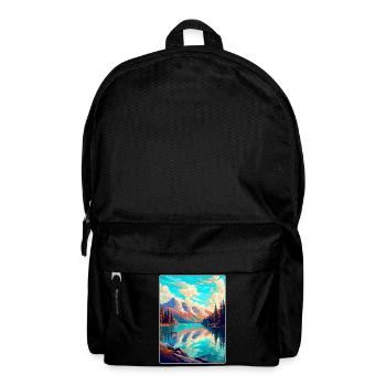 Caumasee Schweiz Vintage Reiseposter WPA Art - Rucksack - Schwarz - Vorne