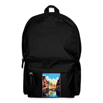 Colmar France Vintage Travel Poster WPA Souvenir - Backpack - black - Front
