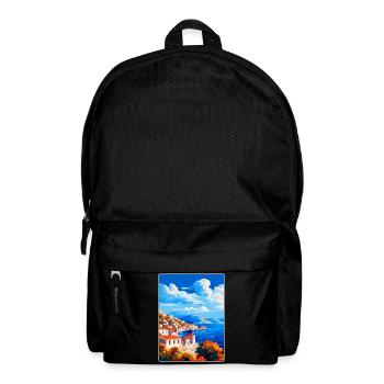 Hydra Greece Vintage Travel Poster WPA Souvenir - Backpack - black - Front