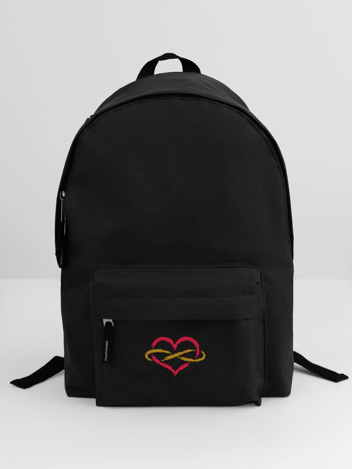 Herz Unendlich Endlos - Rucksack - Schwarz - Vorne