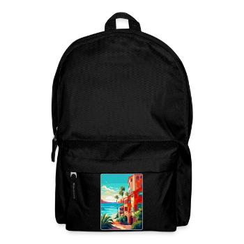 Costa Del Sol Spanien Vintage Reiseplakat Souvenir - Rucksack - Schwarz - Vorne
