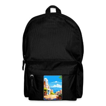 Kos Griechenland Vintage Reise Poster Souvenir Souvenir - Rucksack - Schwarz - Vorne