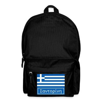 Santorin écrit en grec - Sac à dos - noir - Devant