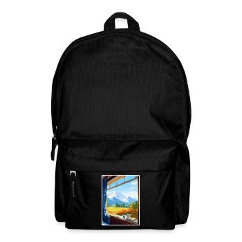 Orient Express Europa Deko Vintage Reiseposter - Rucksack - Schwarz - Vorne