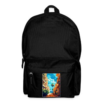 Malaga Espagne Affiche de voyage vintage WPA Souvenir - Sac à dos - noir - Devant