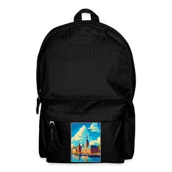 Helsingborg Sweden Vintage Travel Poster Souvenir - Backpack - black - Front