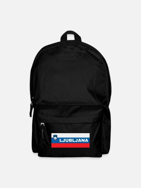 Ljubljana City in Slovenian Flag - Backpack - black