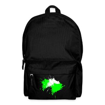Klecks Fleck Flecke Weiß Hellgrün Vektor Design - Rucksack - Schwarz - Vorne