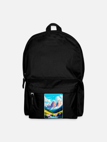 Dolomiten Italien Vintage Reiseplakat Souvenir WPA - Rucksack - Schwarz