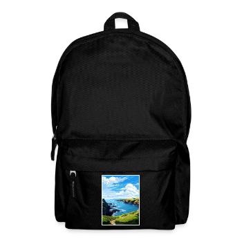 Mullion Cornwall Vintage Reiseposter Souvenir - Rucksack - Schwarz - Vorne