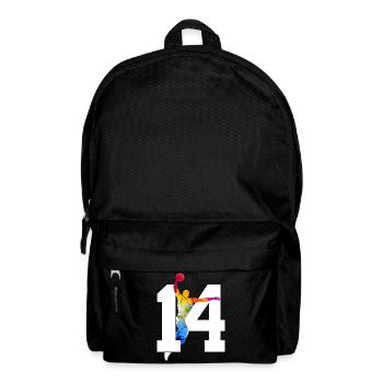 NUMMER 14 BASKETBALL 14. GEBURTSTAG - Rucksack - Schwarz - Vorne