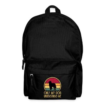 Karpaten Schäferhund Silhouette Retro Sonnenuntergang - Rucksack - Schwarz - Vorne