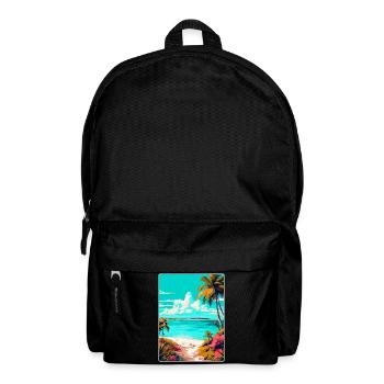 Turks-Caicosinseln Karibik Reiseposter WPA - Rucksack - Schwarz - Vorne