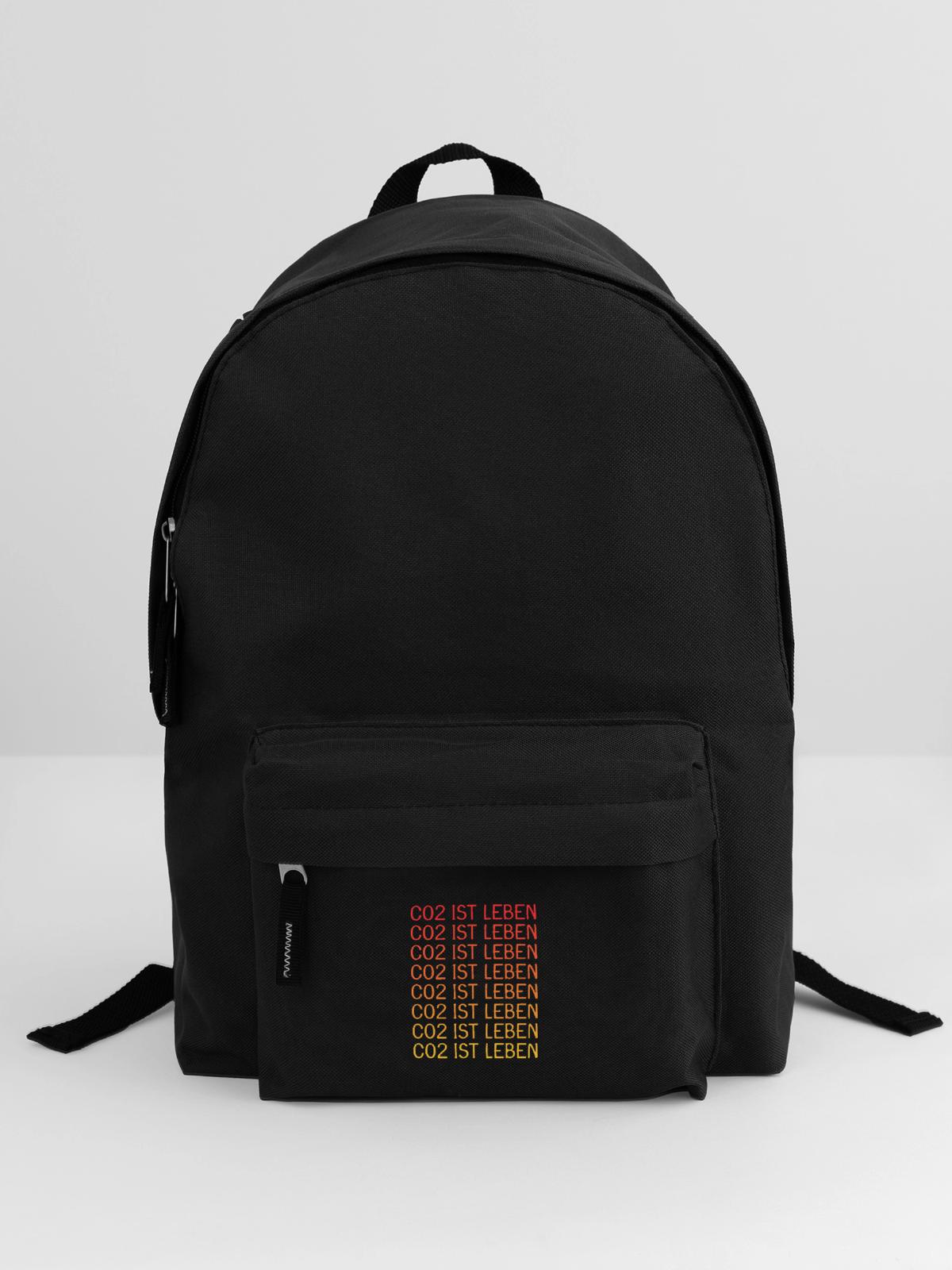 CO2 ist Leben - Rucksack - Schwarz - Vorne