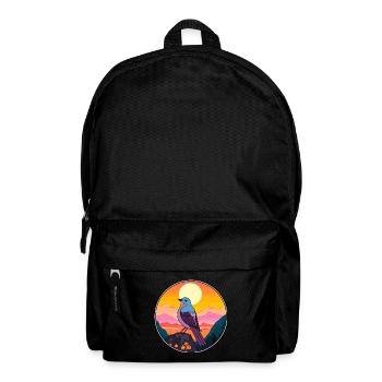 Kuckuck buntes Aquarell Cartoon Kawaii Tier - Rucksack - Schwarz - Vorne