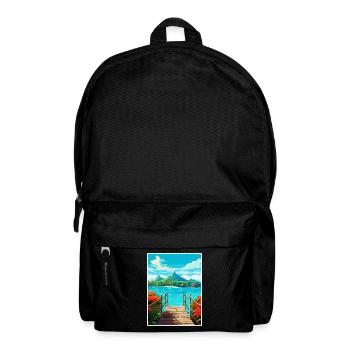 Bora Französisch-Polynesien Vintage Reiseposter WPA - Rucksack - Schwarz - Vorne