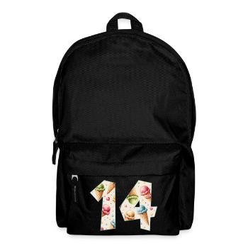 EISCREME NUMMER 14 JAHRE EIS 14. GEBURTSTAG - Rucksack - Schwarz - Vorne