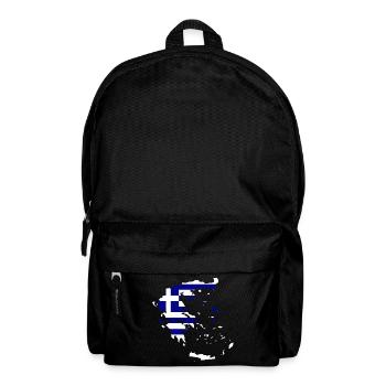Greece Flag Map - Backpack - black - Front