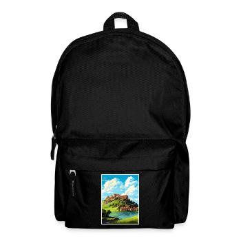 Ptuj-Schloss-Slowenien-Bleder-Reise-Plakat - Rucksack - Schwarz - Vorne