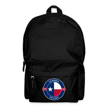 Leander Texas Flagge USA Reise Souvenir Abzeichen - Rucksack - Schwarz - Vorne