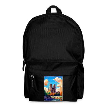 Notre Dame France Vintage Travel Poster Souvenir - Backpack - black - Front