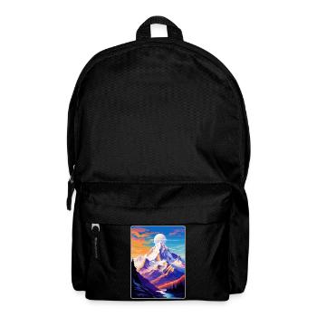 Mont Blanc Mountain Europe Vintage Poster de voyage - Sac à dos - noir - Devant