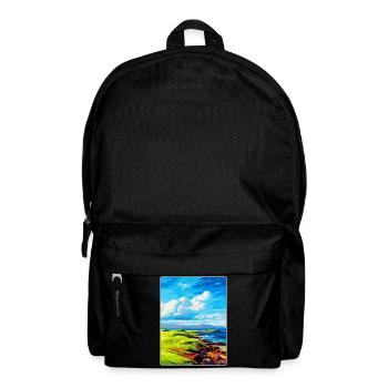 Île de Muck Écosse Royaume-Uni Affiche de voyage souvenir - Sac à dos - noir - Devant