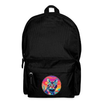 Pixie Bob Katzenrasse Aquarell Cartoon Kawaii Haustier - Rucksack - Schwarz - Vorne