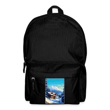 Megève France Affiche de voyage vintage WPA Souvenir - Sac à dos - noir - Devant