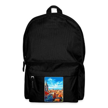 Barcelona Spanien Vintage Reiseplakat Souvenir WPA - Rucksack - Schwarz - Vorne