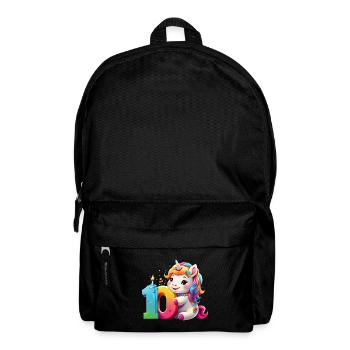NUMMER 10 JAHRE EINHORN 10. GEBURTSTAG - Rucksack - Schwarz - Vorne