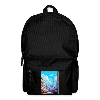 Bruxelles Belgique Poster de voyage vintage souvenir - Sac à dos - noir - Devant