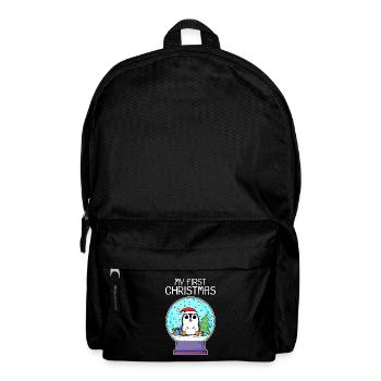 My first Christmas Baby Pinguin Weihnachten - Rucksack - Schwarz - Vorne