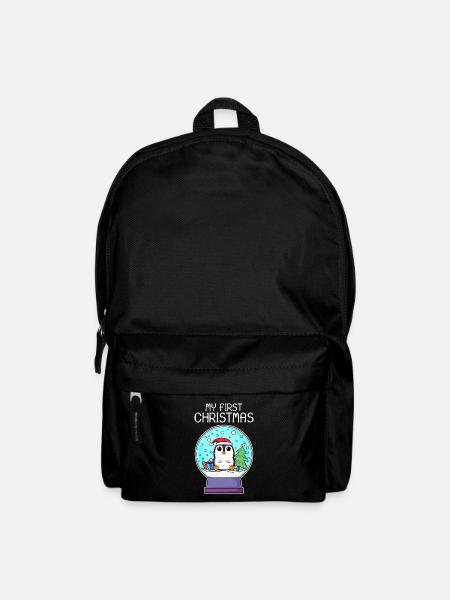 My first Christmas baby penguin Christmas - Backpack - black